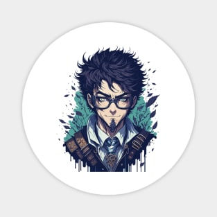 Steampunk Nerd: A Magical Anime Adventure Magnet